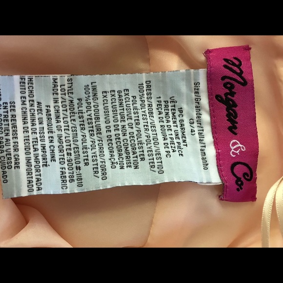 Morgan & Co. Light Peach Party DRESS, Size 3/4 - Picture 8 of 9